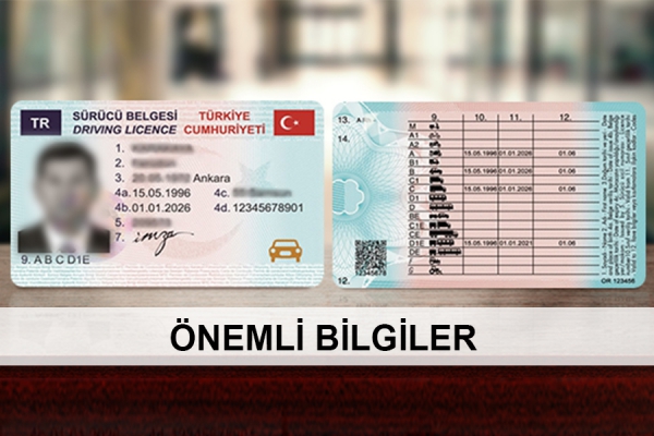 Sürücü Belgesi Önemli Bilgiler